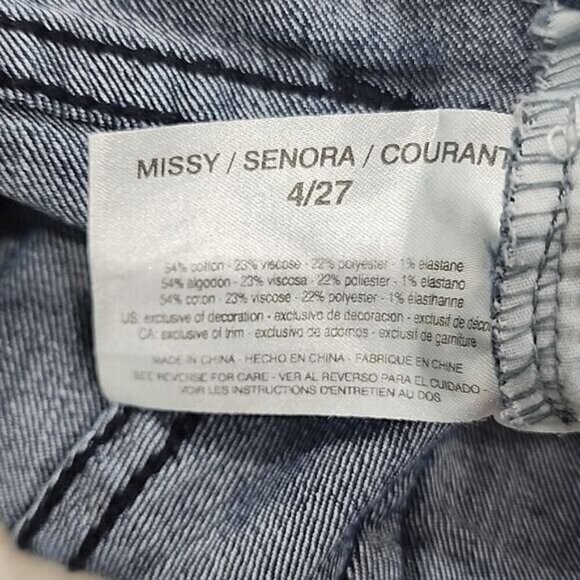 Vintage America blues women's boho low rise straight jeans 4 27 - Picture 7 of 7